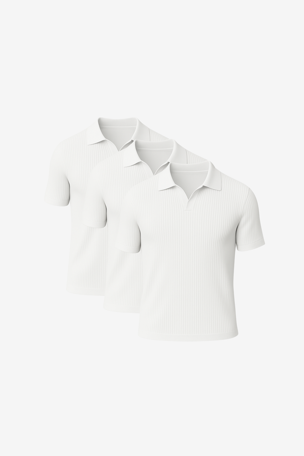 Pack de 3 - Polo Élégant Blanc