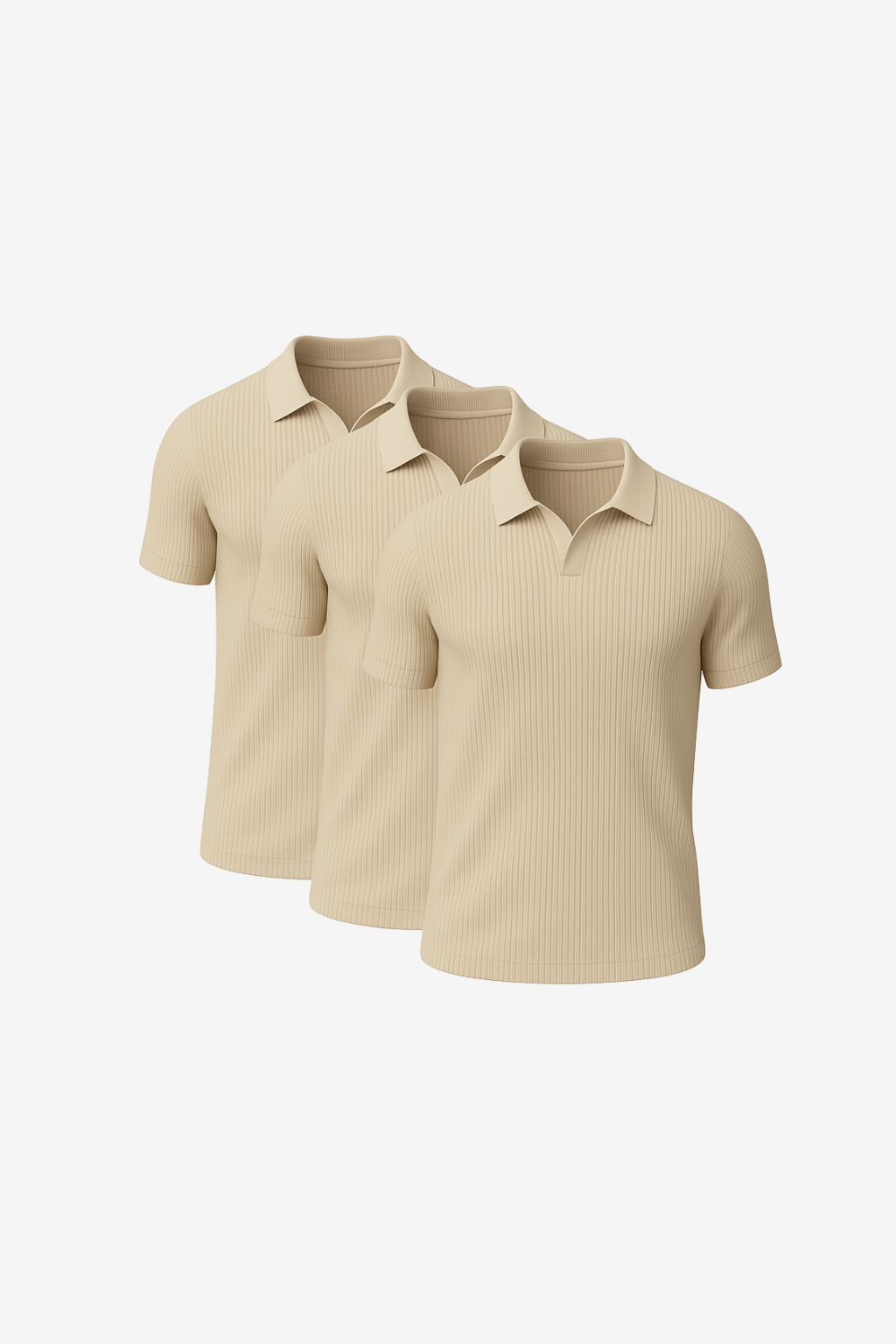 Pack de 3 - Polo Élégant Beige