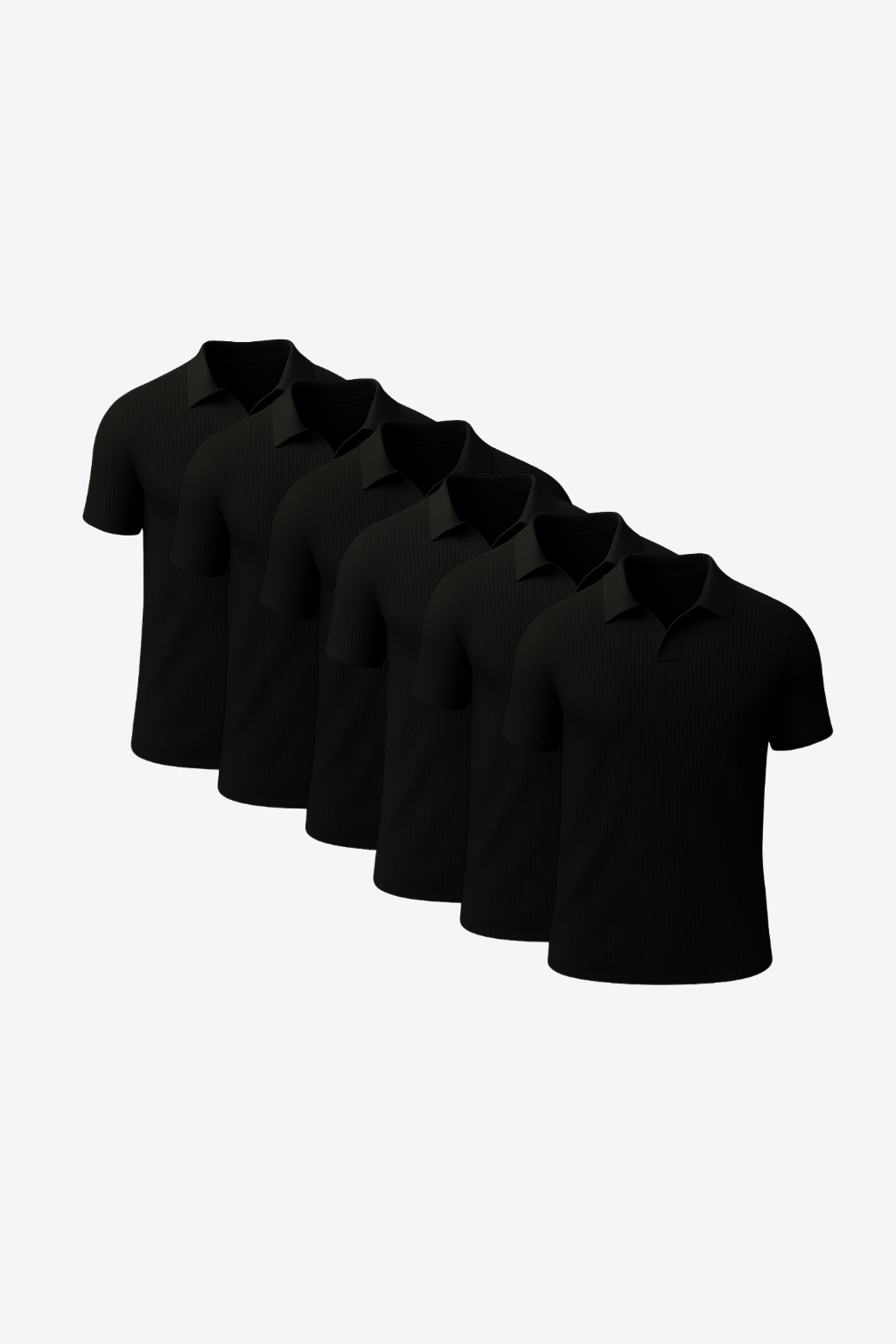 Pack de 6 - Polo Élégant Noir