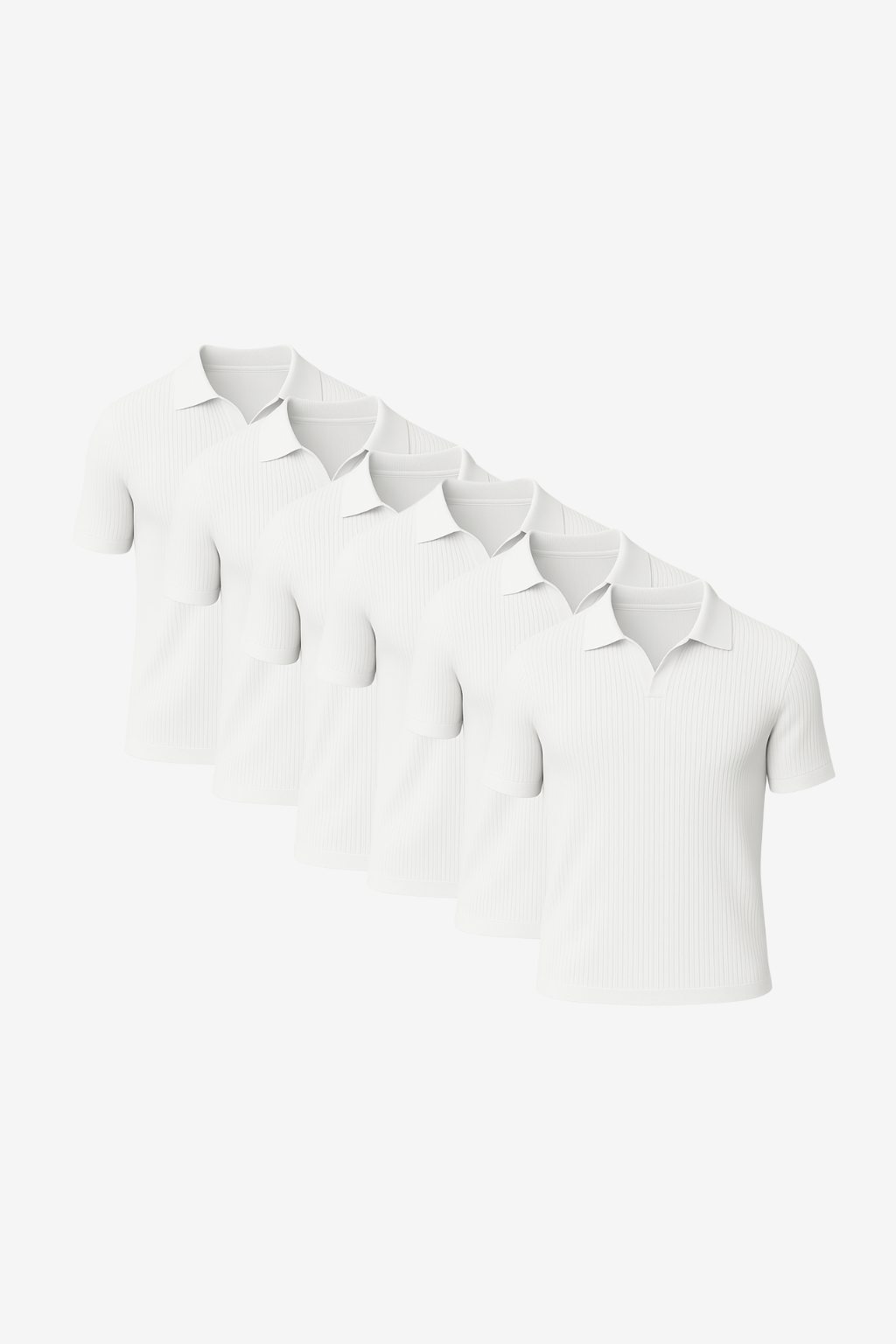 Pack de 6 - Polo Élégant Blanc